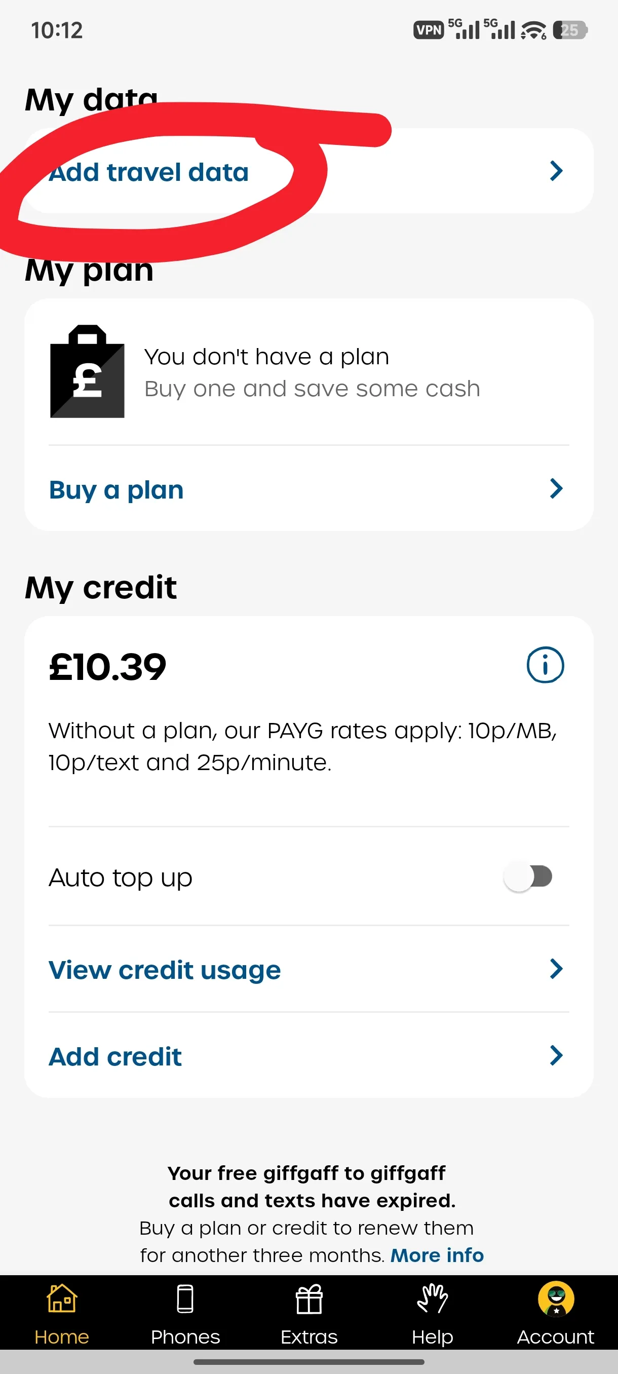 giffgaff buy travel data 1