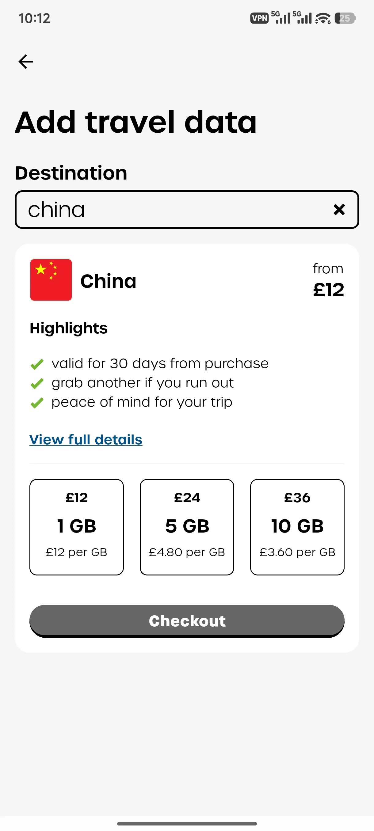 giffgaff buy travel data 3